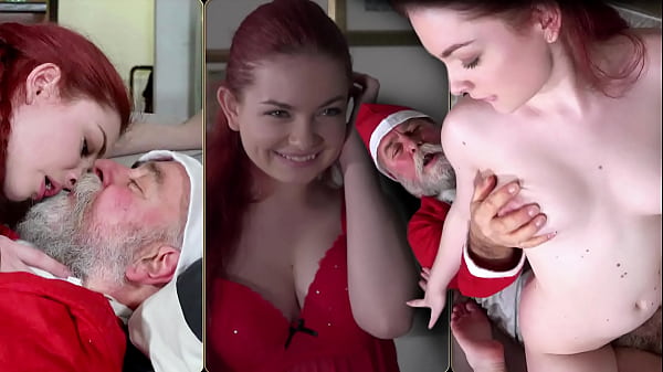 Santa fucks a pretty little redhead in her sweet tight