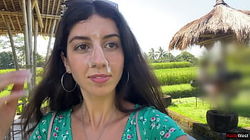 Public Cumwalk in Cafe , Eating Pasta Carbonara with Sperm