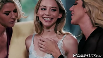 Blonde Lily top by Horny stepmom Kayla Paige and friend