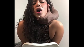 First she makes him cum on her face and then