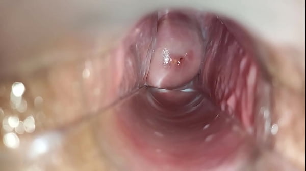 Orgasm inside the vagina close-up