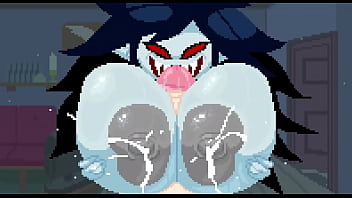 Marceline sucking on her tits while you make her deepthroat