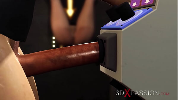 Masturbation station. A sexy young hottie gets fucked outdoor by