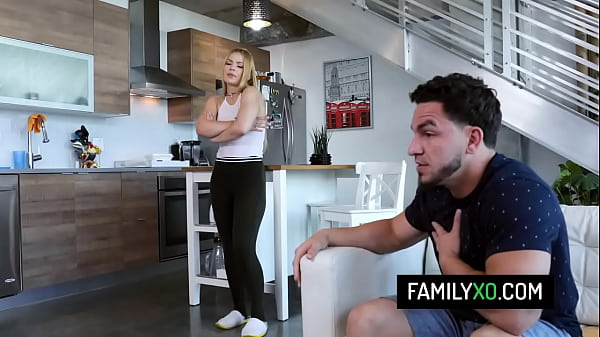 Horny step brother licks and fucks his blonde step sister