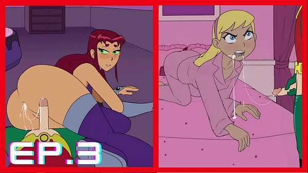Doing anal with Starfire and giving blonde a facial 18Titans