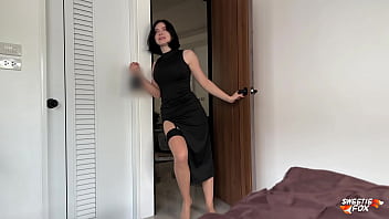 Desperate for Sex Busty StepSister Came Back From Party and