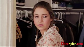 The niece of my wife puts on a shirt of