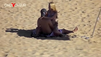 Beach Voyeur. Teen couple risky public beach fuck
