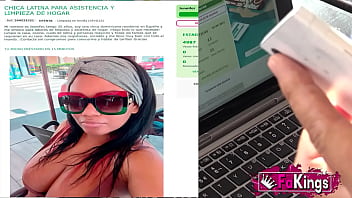 Super-busty maid Jennifer cleans cocks after she ends cleaning the