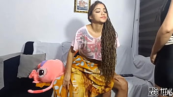 My homemade stepsister helps me with my erection problem, she