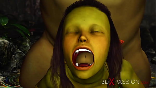 Green monster Ogre fucks hard a horny female goblin Arwen