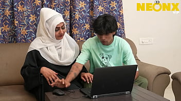 Hijab girl caught by her stepbrother masturbating