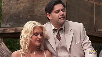 Villagers throw a party with the bisexual blonde and brunette