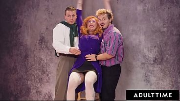 ADULT TIME - Coworkers' Naughty Christmas Vintage Photoshoot Turns Into