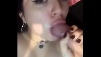 Young busty taking cum in her mouth urges her: 