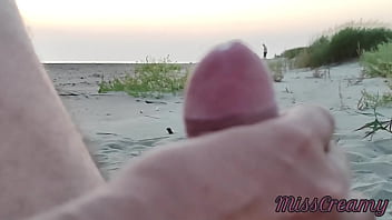 French teacher amateur handjob on public beach with cumshot Extreme