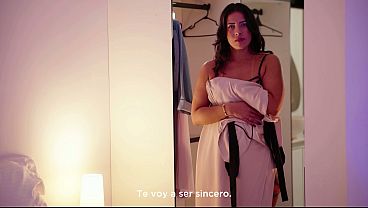 My MILF neighbor flirts with me in the elevator, so