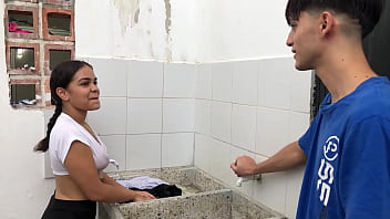 I filled my BRUNETTE STEP-SISTER WITH A BIG ASS with