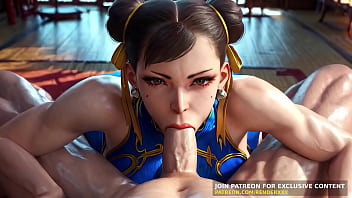 3D Animation : Street Fighter - Chun Li Blowjob FullNelson