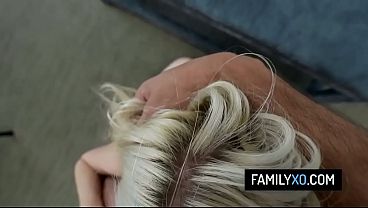 Blonde stepdaughter fucking with stepdad during quarantine - Scarlett Hampton