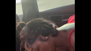 Sucking dick sloppy by the lake