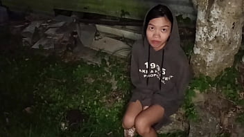 Asian girl with no home will be shaved, fucked face