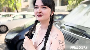 PutaLocura - Spanish brunette with big tits swallows her boyfriend's