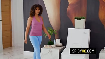 Lucky white stud fucks his black girlfriend and her roommate