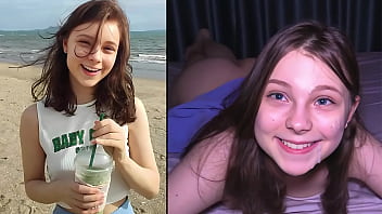 Hooking Up At The Beach - Cutie Makes Him Cum