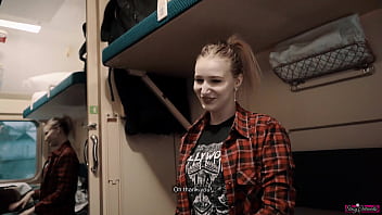 Girl Fellow Traveler Seduced Guy on the Train and Gave