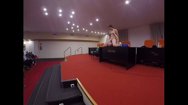 Oral sex lesson to a girl in a conference room