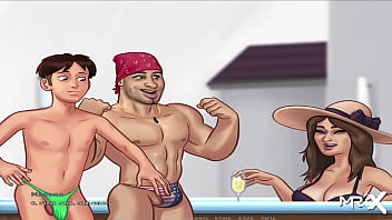 SummertimeSaga - Man Dancing near the Jacuzzi for a Beautiful