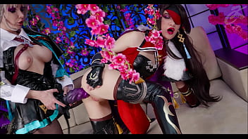 Anime lesbian bitches stretch their juicy anal holes