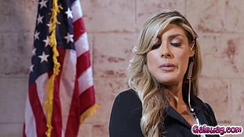 Bodyguard Ellie Lilly comforts her busty lady boss, Mayor Jamie