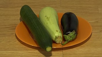 Organic anal masturbation with wide vegetables, extreme inserts in a