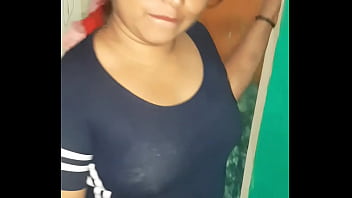 I was washing clothes and my friend just happened to