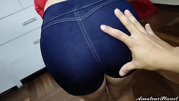 My little stepsister shows me how her new short jean