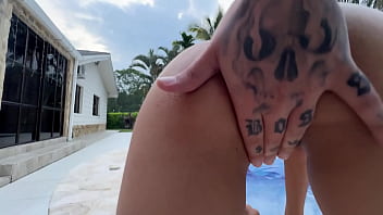 Pool day and rough sex! My debut in porn!