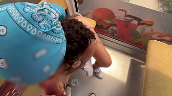 Blowjob and fuck on the cable car in Colombia, Santander
