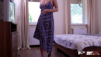 Horny women play until orgasm in front of the window