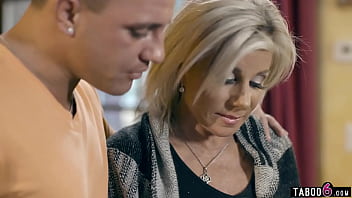 Granny Payton Hall sucks and fucks a young guys hard