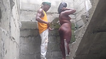 My brick layer neighbor fuck me in uncompleted building