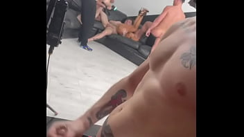 I lie down, smoke and watch my girlfriend get fucked