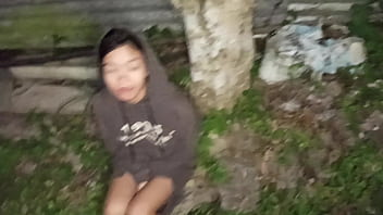 Feeding and shaving young homeless Asian street girl after finding