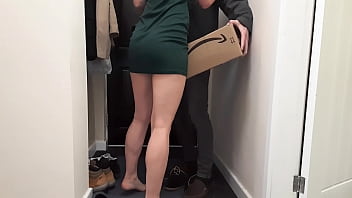 Lucky amazon delivery guy seduced by lonely divorced young gets