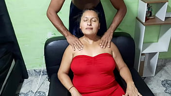 I give my motherinlaw a hot massage and she gets