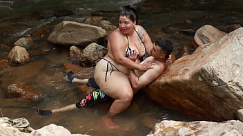 FUCKING IN THE RIVER WITH A SHAMEFUL BOY OUTDOORS