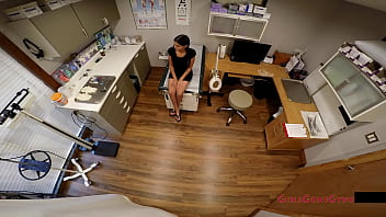 Mandatory new student physical for Mixed cutie with small tits