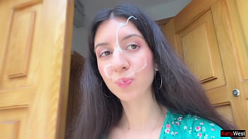 Hottie Lost the Game and Had to Walk with Cum