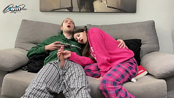 1WINPORN Handjob Cum Compilation - Little Step Sister Jerking Off